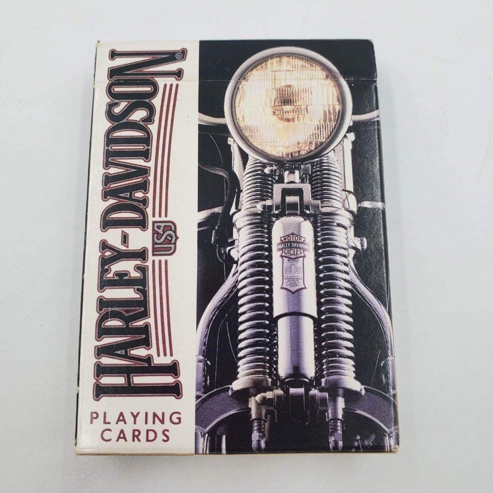 Vintage Harley Davidson Motorcycle Playing Cards Deck 1996 Opened Complete 243-R